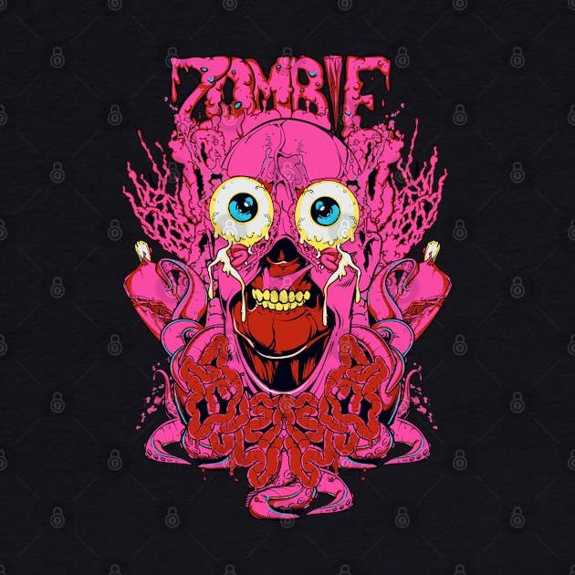 Creepy zombies with human organs by MuftiArt